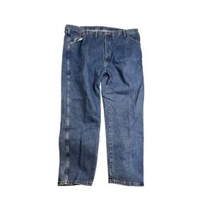 Wrangler Regular Fit Straight Leg Blue Jeans 46x30 Medium Wash 96501DS Mens